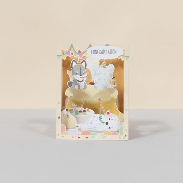 3D Greeting Card - Congratulations - trendythreadsale