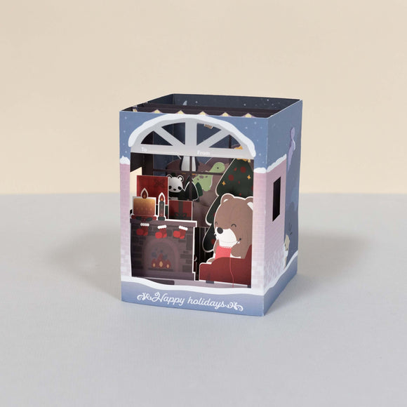 3D Greeting Card - Happy Holidays - trendythreadsale